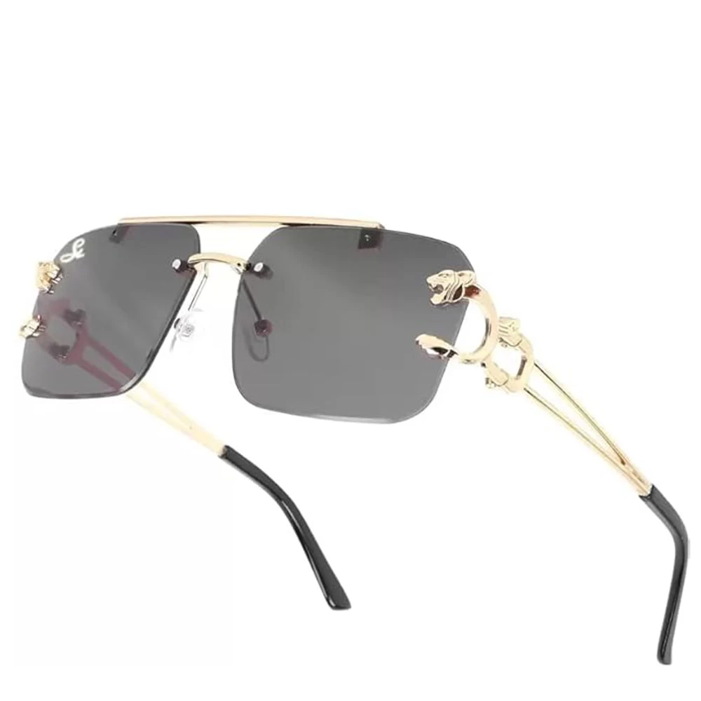 Stylish Golden Metal Frame UV Protection Sunglasses for Men & Women