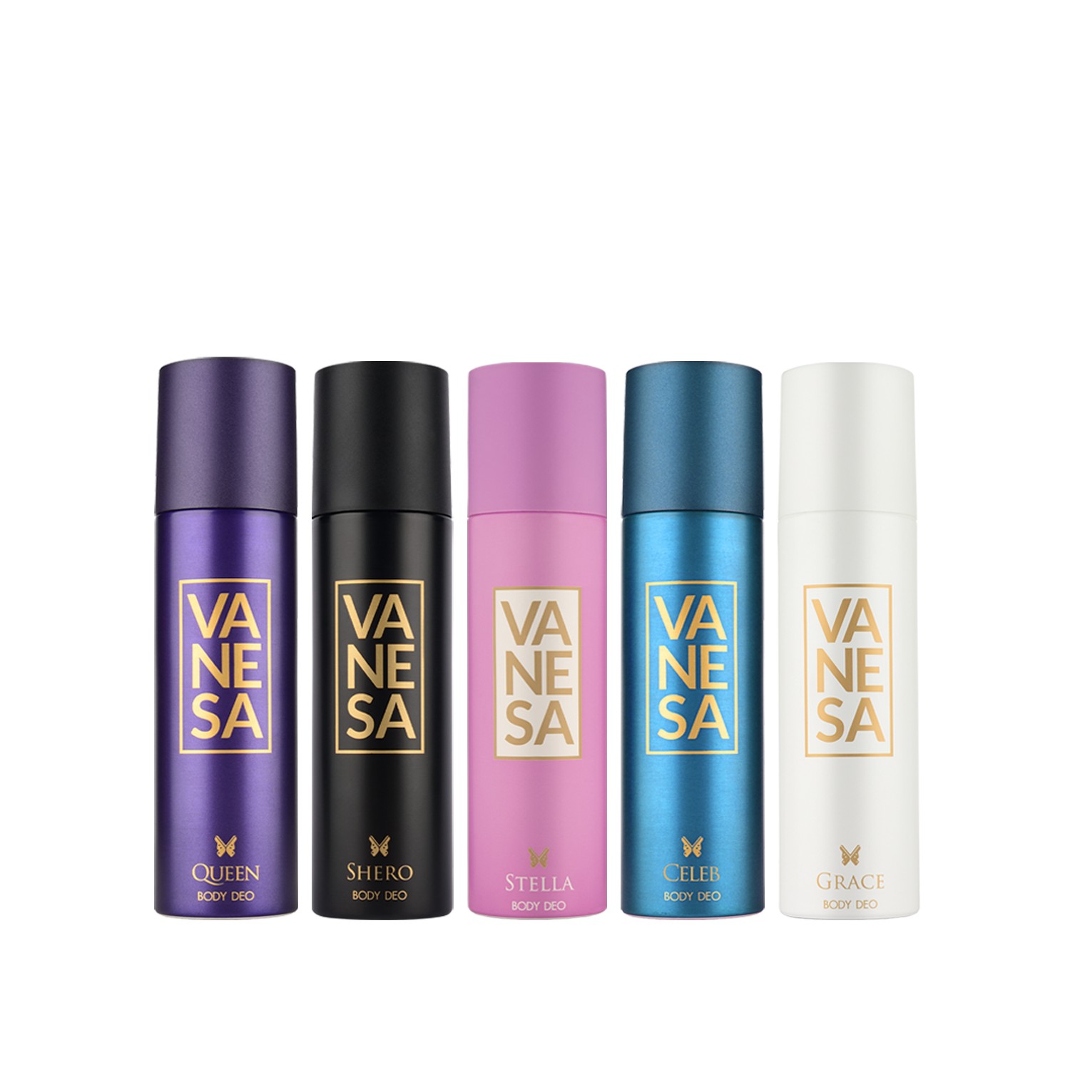 VANESA Queen + Shero + Stella + Celeb + Grace Deodorant 150ml each