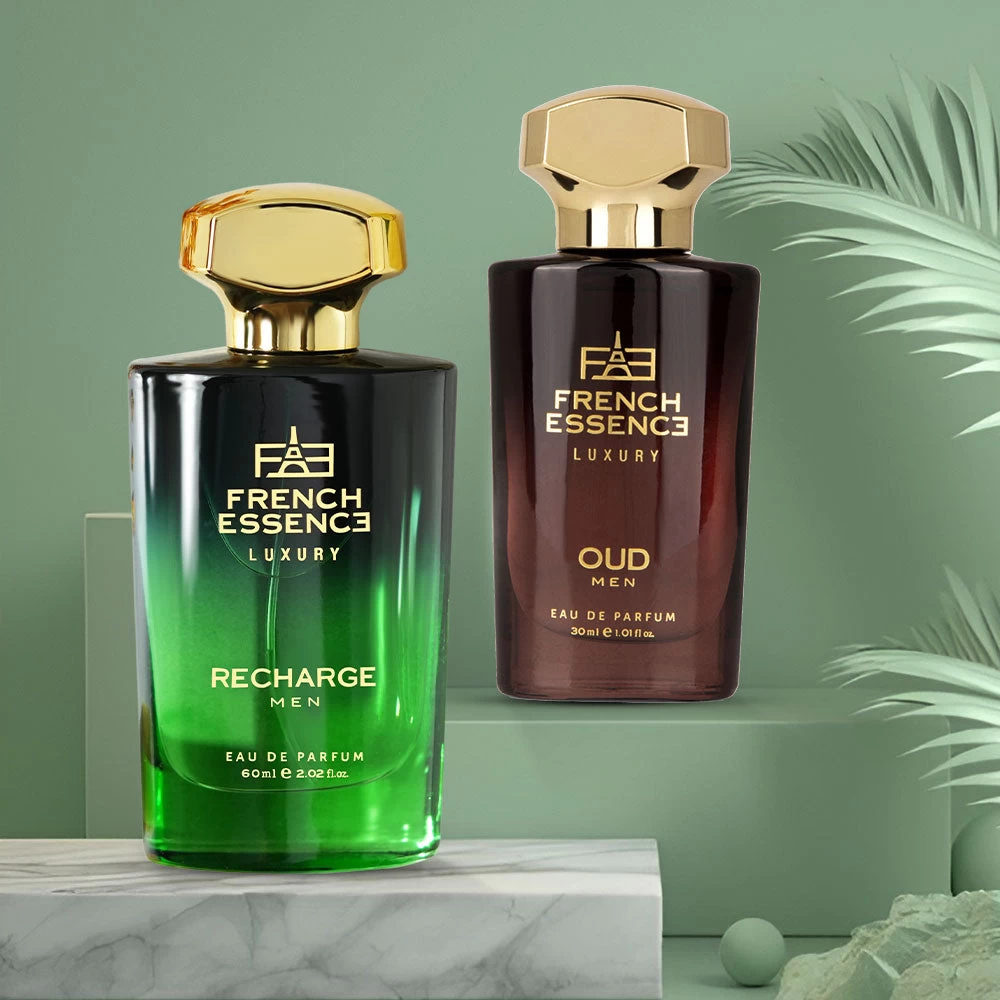 French Essence Oud + Recharge Premium Perfume Set for Men