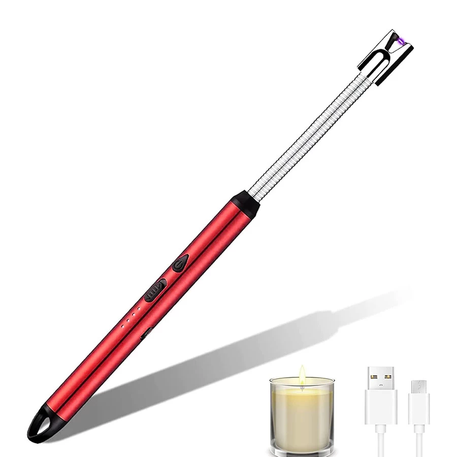 Electric Lighter for Candles Rechargeable Electric Gas Lighter Home Use Candle Lighter Plasma Flameless Windproof USB Lighter 360° Flexible Neck Arc Lighter (Multicolor)