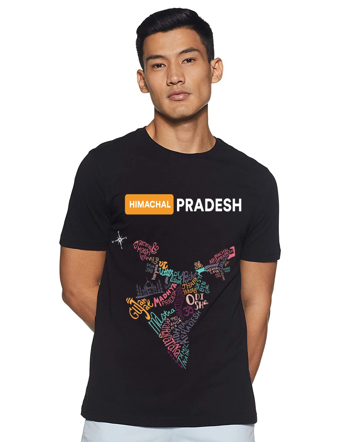 Himchal Designer printed t-shirt for men